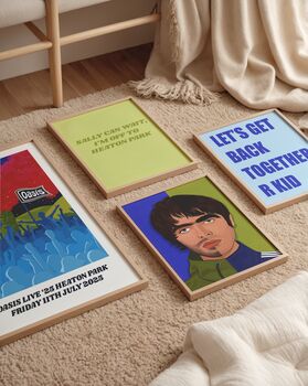 Oasis Heaton Park Customisable Date Art Print / Oasis Live 25 Wall Art, 2 of 2