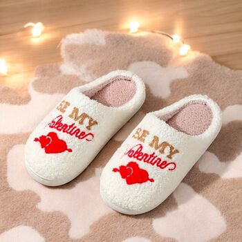 Be My Valentine Plush Cosy Slippers, 3 of 5