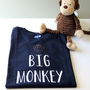 Personalised Father, Son And Baby Monkey T Shirts, thumbnail 2 of 4