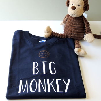 Personalised Father, Son And Baby Monkey T Shirts, 2 of 4