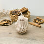 Beige Spooky Ghost Candle And Pumpkin Halloween Decor, thumbnail 10 of 10