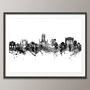 Bury St Edmunds Skyline Cityscape Art Print, thumbnail 3 of 7