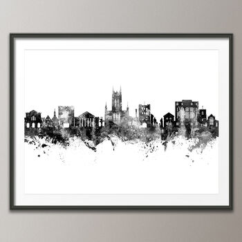 Bury St Edmunds Skyline Cityscape Art Print, 3 of 7