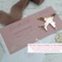 Dusky Pink Wedding Boarding Pass Save The Date With Rose Gold Magnetic Plane, thumbnail 4 of 6