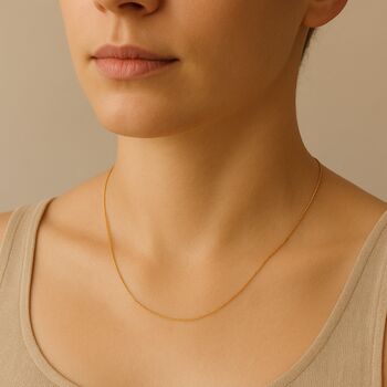9ct Yellow Gold Light Belcher Chain – 16in To 22in, 2 of 8