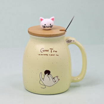 Cat Mugs Ceramic Tea Coffee In Assorted Colours G Decor, 10 of 10
