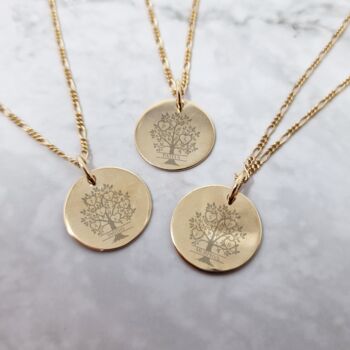 18ct Gold Vermeil Plated Family Tree Initial Necklace, 2 of 8