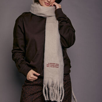 Embroidered Personalised Slogan Scarf, 3 of 7