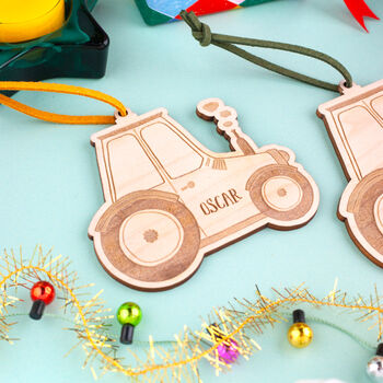 Tractor Christmas Tree Decoration, 3 of 5
