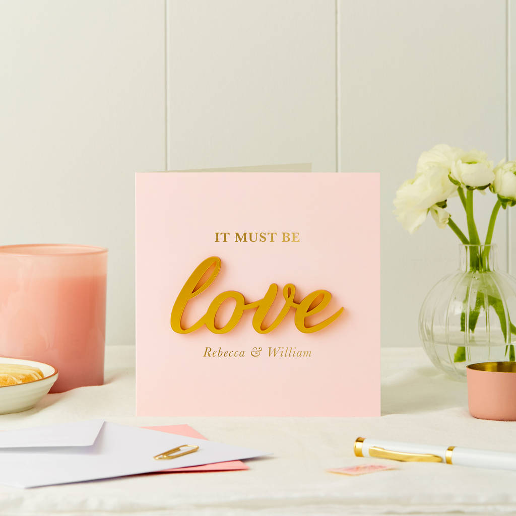 It Must Be Love Word Trinket Card By Martha Brook