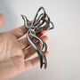 Large Silver Bow Claw Hair Clip, thumbnail 1 of 4