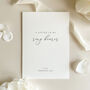 Luxury 'Letter To My Ring Bearer On My Wedding Day' Card, Elegant Calligraphy Design, thumbnail 8 of 11