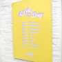 Pastel Retro Acid Yellow Order Of The Day, thumbnail 3 of 5