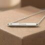 Personalised Silver Bar Initial Name Necklace Crystal, thumbnail 6 of 9