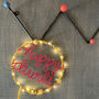 Happy Diwali Recycled Sari Silk Light Hoop, thumbnail 7 of 8