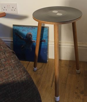 Vibyl Side Table Custom Made With Vinyl Records, 8 of 9