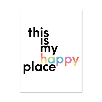 Happy Place Rainbow Wall Art Print, 2 of 4