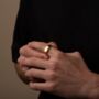 Personalised Initials Oval Signet Ring For Men And Women, thumbnail 4 of 9