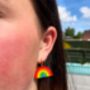 Pride Rainbow Earrings, thumbnail 2 of 2