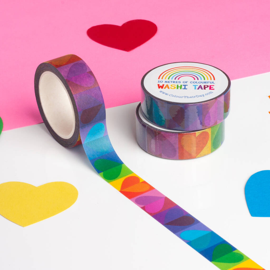 Colourful Heart Washi Tape, 1 of 3