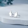 Sterling Silver Tiny Penguin Bird Stud Earrings, thumbnail 1 of 12