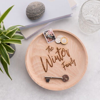 Personalised Family Wooden Trinket Tray, 3 of 4