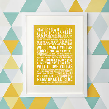 Personalised First Dance Song Print, 4 of 8