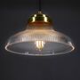 Glass Ribbed Pendant Light, thumbnail 1 of 3