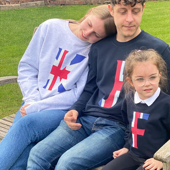 Personalised Union Jack Initial Jumper, 2 of 3