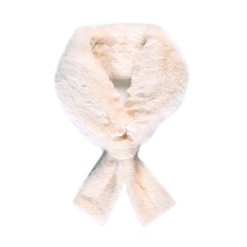 Luxe Winter Faux Fur Knit Wrap / Hat, 5 of 5