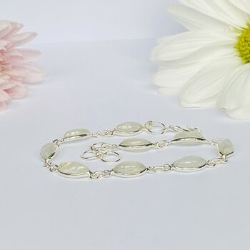Solid Silver Bracelets With Natural Moonstone Gemstones, 4 of 4