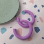 Pastel Polymer Clay Hoop Earrings, thumbnail 1 of 2