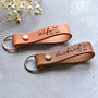 Personalised Engagement Gift; Wife And Husband To Be Keyring Set, thumbnail 1 of 8