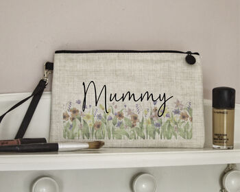 Personalised Floral Linen Pouch, 2 of 7