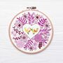 'Love Blooms' Is A Delight To Stitch Embroidery Design, thumbnail 1 of 12