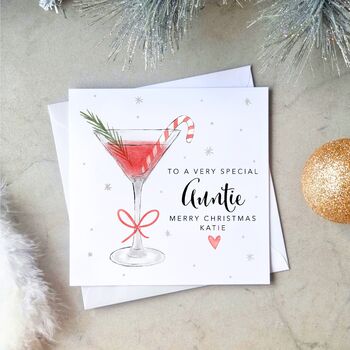 Personalised Cocktail Christmas Card, 2 of 4