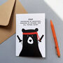 Daddy Bear Protector, Funny Father's Day A6 Card, thumbnail 5 of 5