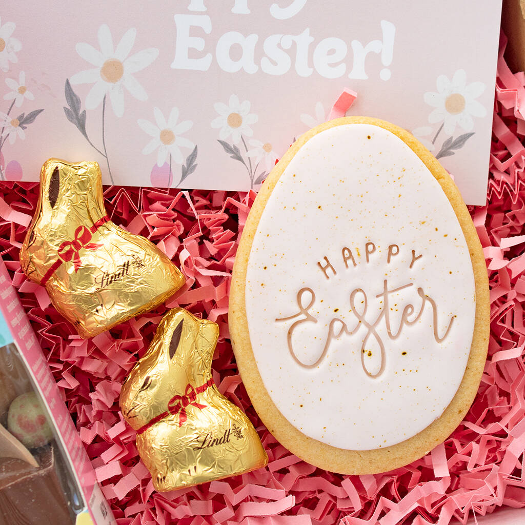 Easter Hot Chocolate, Lindt Bunnies And Biscuit Set By TreatBox