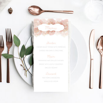 Peach Roses Table Names, 2 of 6