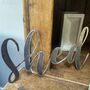 'Shed' Metal Word Sign Wall Art Decoration, thumbnail 1 of 6