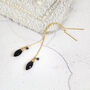 Black Diamond And Spinel Earrings, thumbnail 2 of 4
