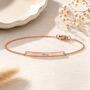 Personalised Dainty Bar Birthstone Bracelet Engrave Name, thumbnail 1 of 7