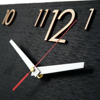 Minimalistic Scandinavian Luxury Wooden Wall Clock, 3 of 10