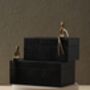 Handmade Black Croc Leather Boxes, thumbnail 1 of 2