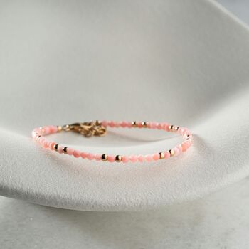 Natural Pink Coral Bracelet, 3 of 7
