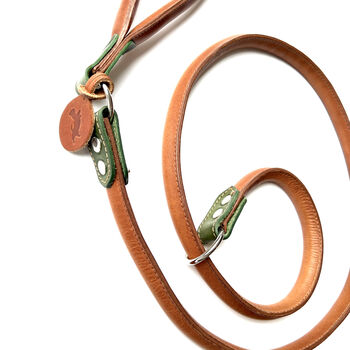 Green Rolled Leather Slip Lead, 3 of 4