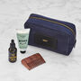 Personalised Leather And Canvas Travel Wash Bag, thumbnail 3 of 7