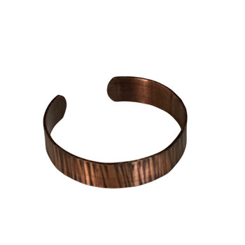 Chunky Handmade 100% Copper Textured Cuff Bracelet, 3 of 6