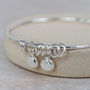 Sterling Silver Nugget Charm Bangle, thumbnail 1 of 3