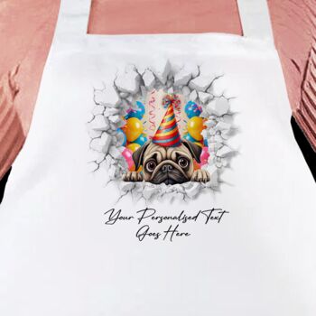 Personalised Pug Birthday Break Through, 3 of 8